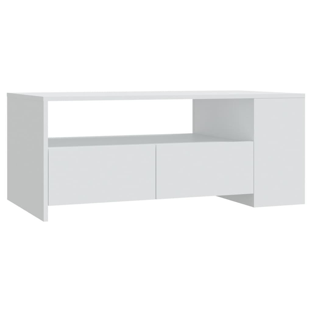 Tavolino da Salotto Bianco 102x55x42 cm Legno Legno Multistrato cod mxl 7628