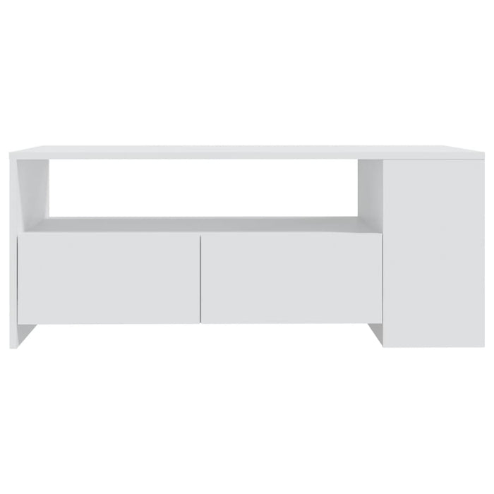 Tavolino da Salotto Bianco 102x55x42 cm Legno Legno Multistrato cod mxl 7628