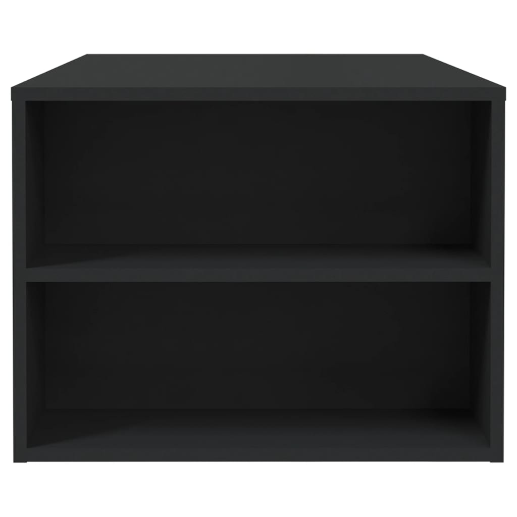 Tavolino da Salotto Nero 102x55x42 cm in Legno Compensato