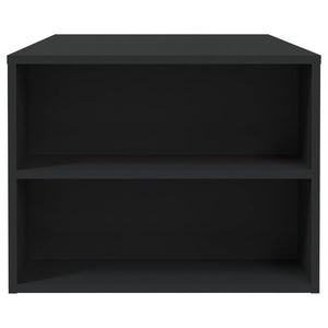 Tavolino da Salotto Nero 102x55x42 cm in Legno Compensato