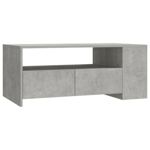 Tavolino Salotto Grigio Cemento 102x55x42 cm Legno Compensato cod mxl 19284