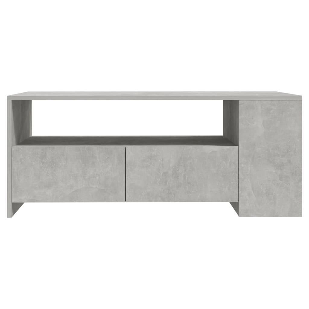 Tavolino Salotto Grigio Cemento 102x55x42 cm Legno Compensato cod mxl 19284