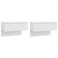 Comodino a Muro 2pz Bianco in Legno Multistrato cod mxl 30952