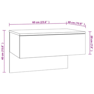 Comodino a Muro 2pz Bianco in Legno Multistrato cod mxl 30952