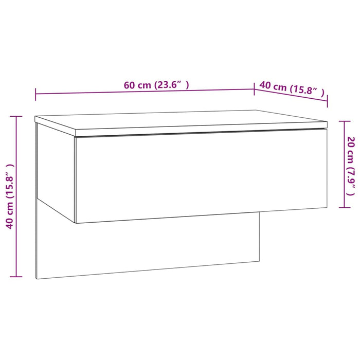 Comodini a Muro 2 pz Rovere Sonoma cod mxl 30849