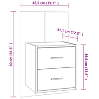 Comodino a Parete Rovere Sonoma cod mxl 30257