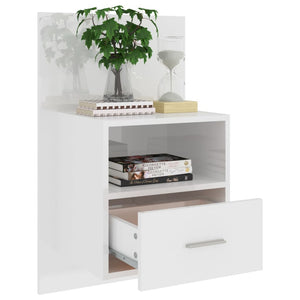 Comodino a Muro Bianco Lucido cod mxl 30814