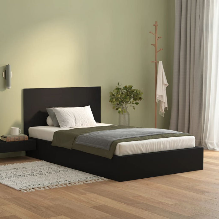 Testiera per Letto Nera 120x1,5x80 cm in Legno Multistrato cod mxl 51179