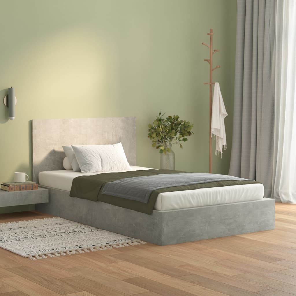 Testiera Letto Grigio Cemento 120x1,5x80cm in Legno Multistrato cod mxl 52097