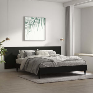 Testiera per Letto Nera 240x1,5x80 cm in Legno Ingegnerizzato cod mxl 51151