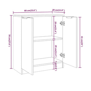 Credenza Bianca 60x30x70 cm in Legno Multistrato cod mxl 65254