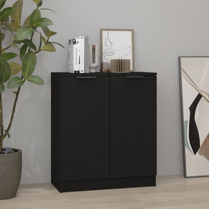 Credenza Nera 60x30x70 cm in Legno Multistrato cod mxl 7285