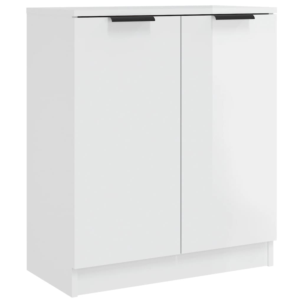 Credenza Bianco Lucido 60x30x70 cm in Legno Multistrato cod mxl 14857