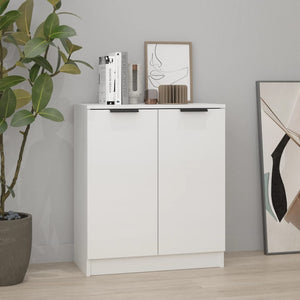 Credenza Bianco Lucido 60x30x70 cm in Legno Multistrato cod mxl 14857