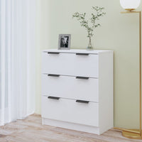 Credenza Bianco Lucido 60x30x70 cm in Legno Multistrato cod mxl 9328