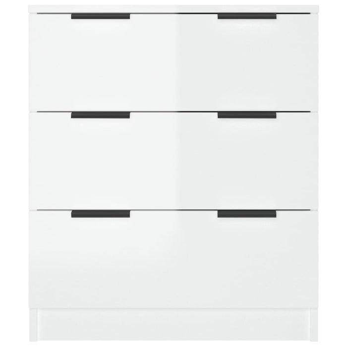 Credenza Bianco Lucido 60x30x70 cm in Legno Multistrato cod mxl 9328