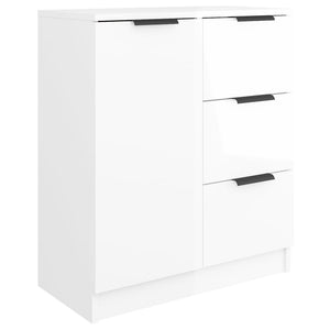 Credenza 60x30x70 cm in Legno Multistrato Bianco Lucido cod mxl 65636