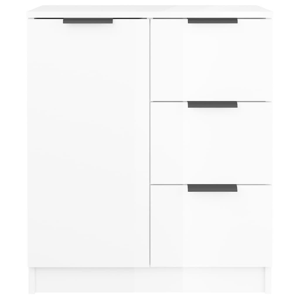 Credenza 60x30x70 cm in Legno Multistrato Bianco Lucido cod mxl 65636