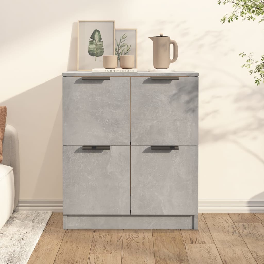 Credenza Grigio Cemento 60x30x70 cm in Legno Multistrato cod mxl 71720