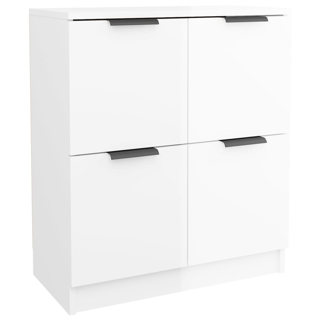 Credenza Bianco Lucido 60x30x70 cm in Legno Multistrato cod mxl 21468