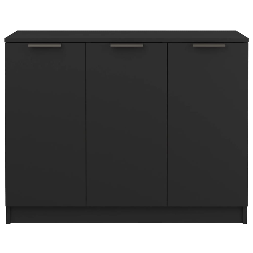 Credenza Nera 90,5x30x70 cm in Legno Multistrato cod mxl 9661