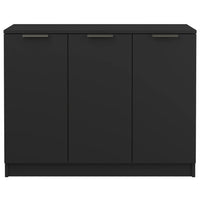 Credenza Nera 90,5x30x70 cm in Legno Multistrato cod mxl 9661