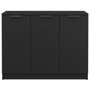 Credenza Nera 90,5x30x70 cm in Legno Multistrato cod mxl 9661