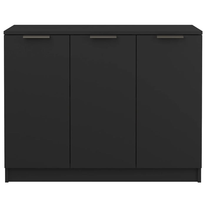 Credenza Nera 90,5x30x70 cm in Legno Multistrato cod mxl 9661