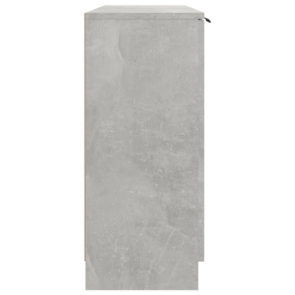 Credenza Grigio Cemento 90,5x30x70 cm in Legno Multistrato