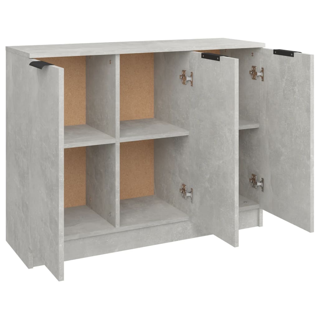 Credenza Grigio Cemento 90,5x30x70 cm in Legno Multistrato