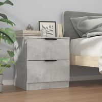 Comodini 2pz Grigio Cemento in Legno Multistrato 811223