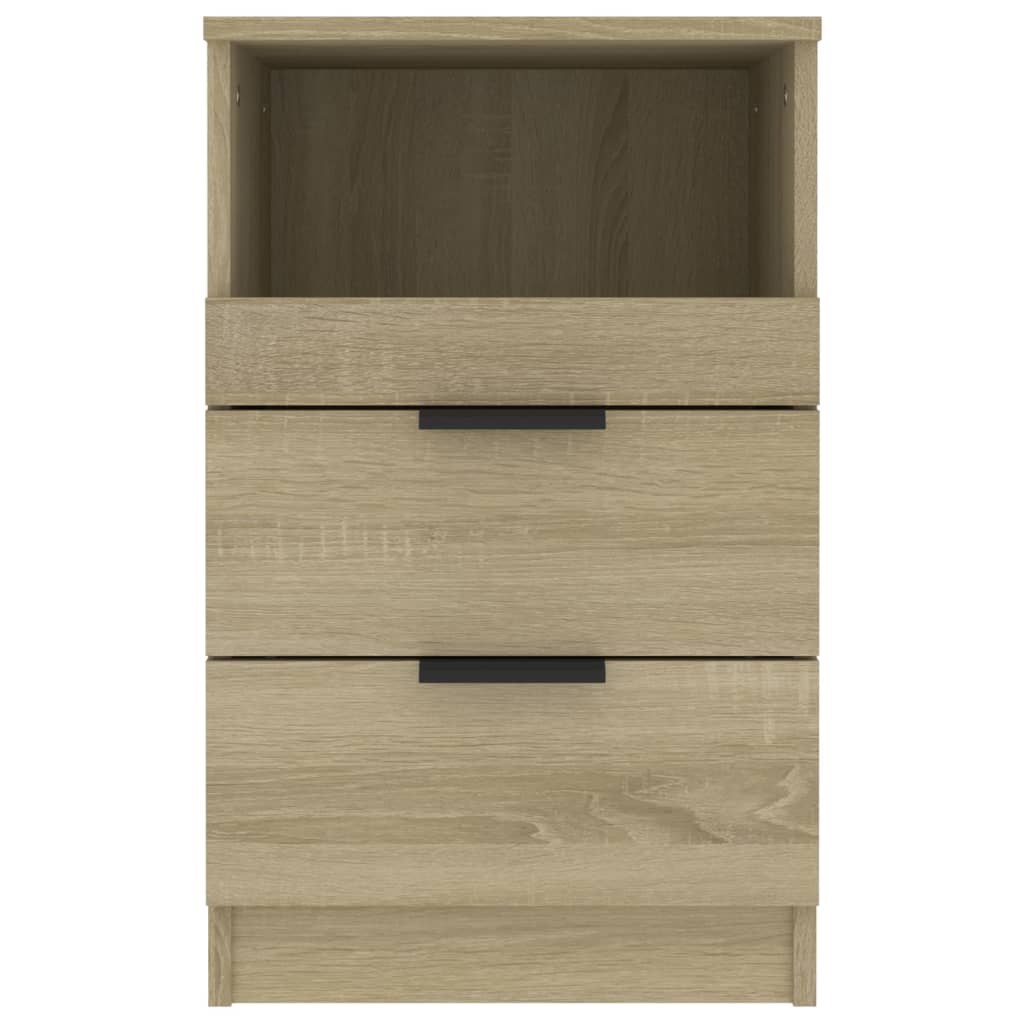 Comodini 2 pz Rovere Sonoma in Legno Multistrato 811239