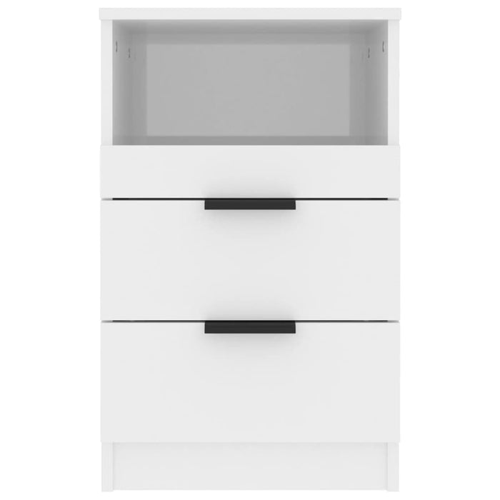 Comodini 2 pz Bianco Lucido in Legno Multistrato cod mxl 31183