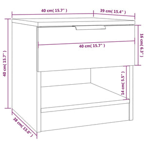 Comodino Bianco in Legno Multistrato 811250