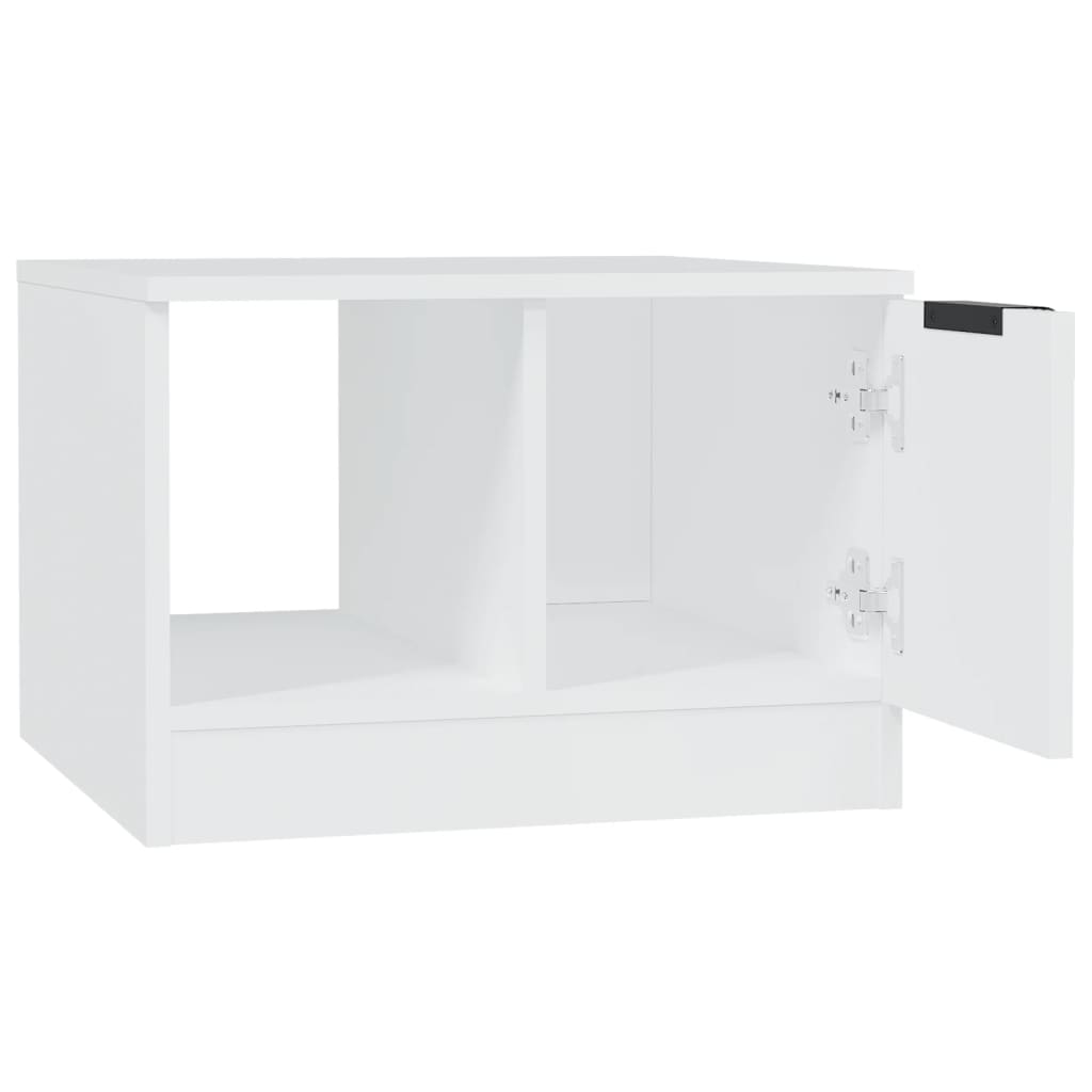 Tavolino da Salotto Bianco 50x50x36 cm in Legno Multistrato