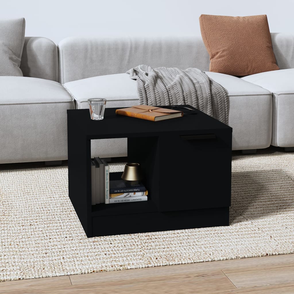 Tavolino da Salotto Nero 50x50x36 cm in Legno Multistrato cod mxl 19525