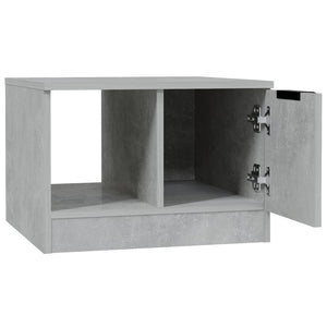 Tavolino da Salotto Grigio Cemento 50x50x36cm Legno Multistrato 811344