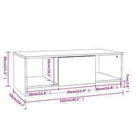 Tavolino da Salotto Rovere Sonoma 102x50x36cm Legno Multistrato