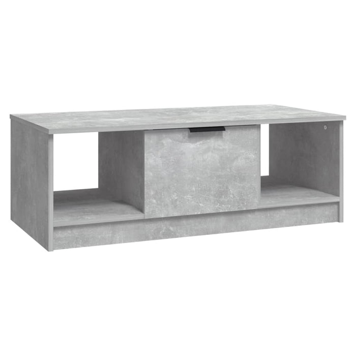 Tavolino Salotto Grigio Cemento 102x50x36 cm Legno Multistrato 811353