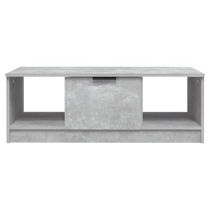 Tavolino Salotto Grigio Cemento 102x50x36 cm Legno Multistrato 811353