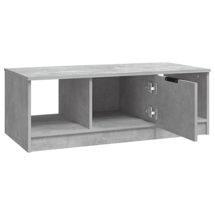 Tavolino Salotto Grigio Cemento 102x50x36 cm Legno Multistrato 811353