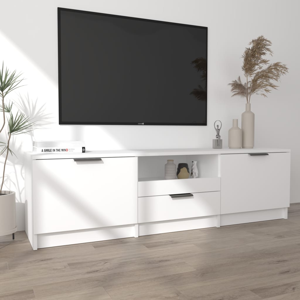 Mobile Porta TV Bianco 140x35x40 cm in Legno Multistrato cod mxl 15350