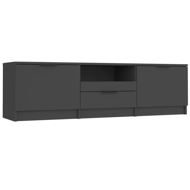 Mobile Porta TV Nero 140x35x40 cm in Legno Multistrato cod mxl 15450