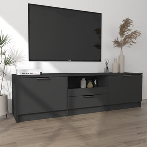 Mobile Porta TV Nero 140x35x40 cm in Legno Multistrato cod mxl 15450