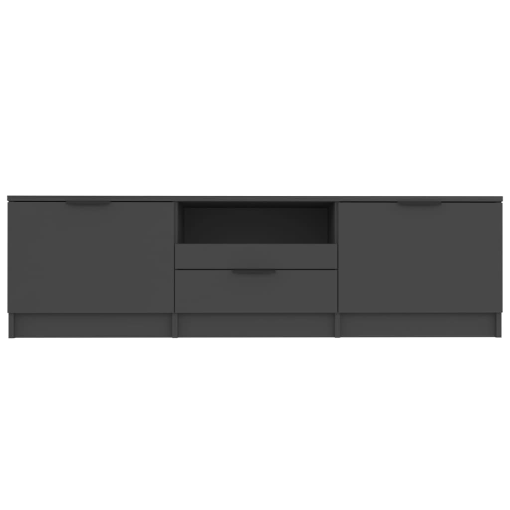 Mobile Porta TV Nero 140x35x40 cm in Legno Multistrato cod mxl 15450