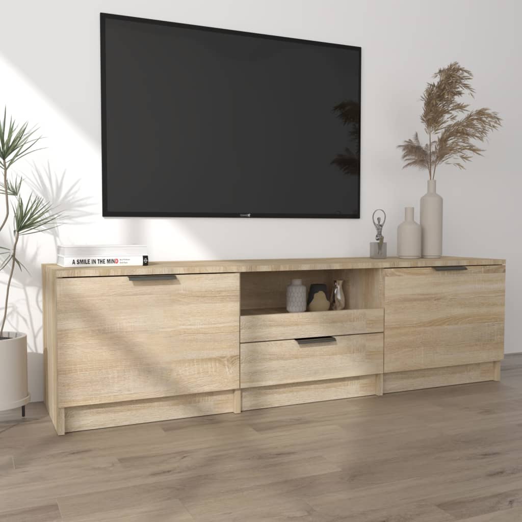 Mobile per TV Rovere Sonoma 140x35x40cm Legno Multistrato cod mxl 14831