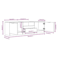 Mobile per TV Rovere Sonoma 140x35x40cm Legno Multistrato cod mxl 14831