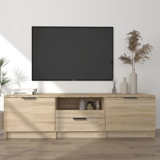 Mobile per TV Rovere Sonoma 140x35x40cm Legno Multistrato cod mxl 14831