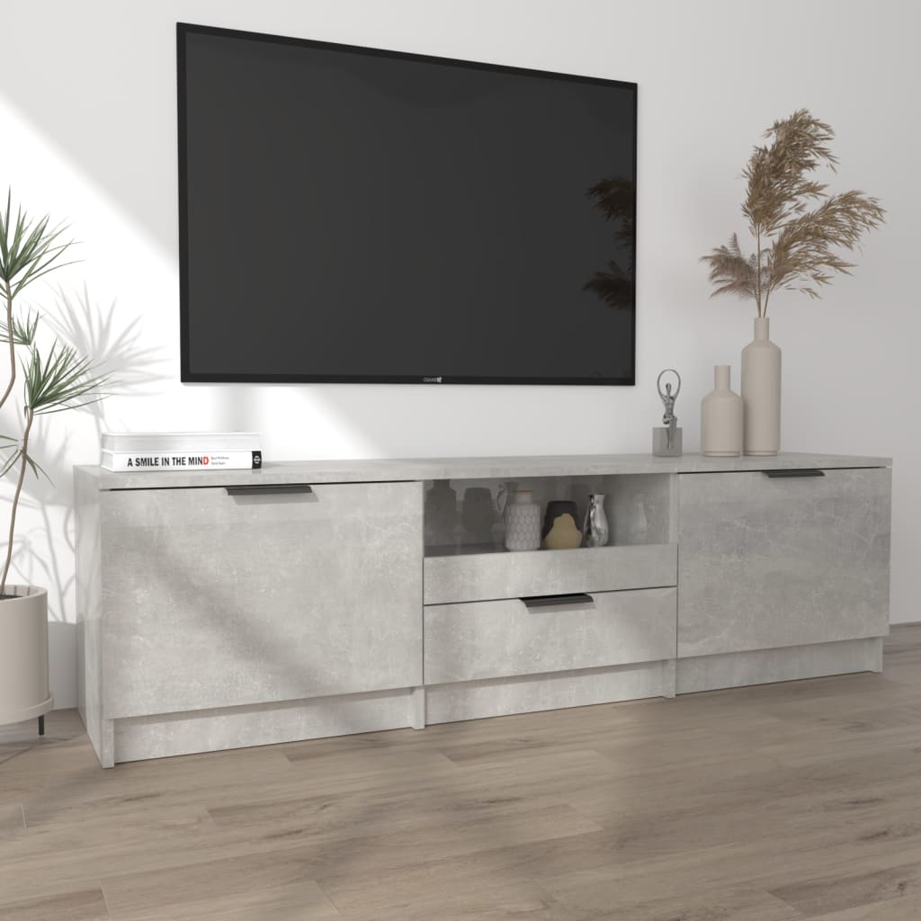 Mobile per TV Grigio Cemento 140x35x40cm Legno Multistrato cod mxl 23892