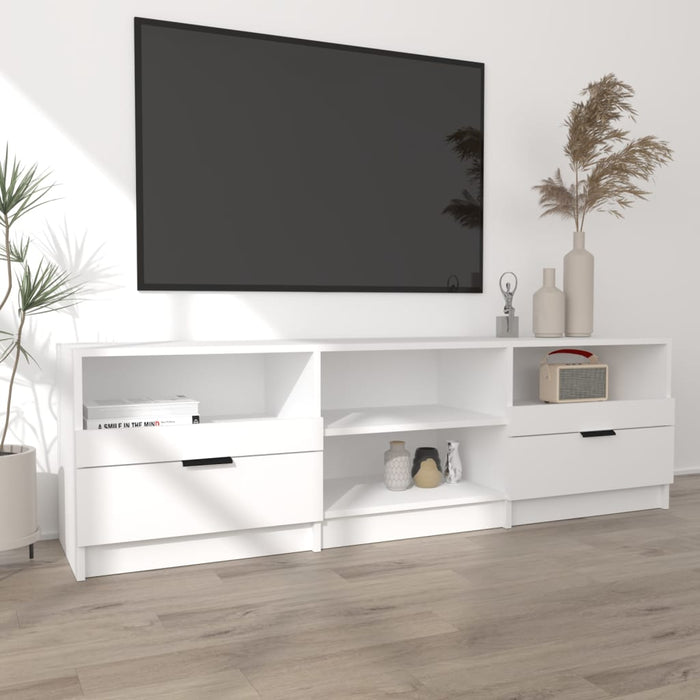 Mobile Porta TV Bianco 150x33,5x45 cm in Legno Multistrato